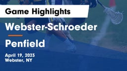 Webster-Schroeder  vs Penfield  Game Highlights - April 19, 2023