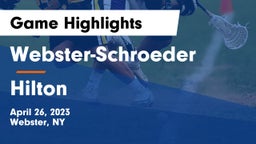 Webster-Schroeder  vs Hilton  Game Highlights - April 26, 2023