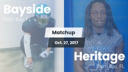 Matchup: Bayside  vs. Heritage  2017