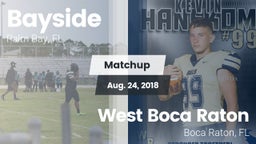 Matchup: Bayside  vs. West Boca Raton  2018