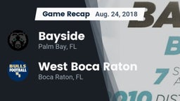 Recap: Bayside  vs. West Boca Raton  2018