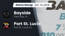 Recap: Bayside  vs. Port St. Lucie  2018