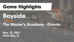 Bayside  vs The Master's Academy - Oviedo Game Highlights - Nov. 23, 2021