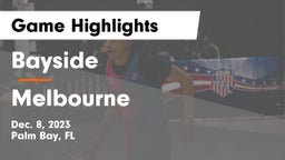 Bayside  vs Melbourne  Game Highlights - Dec. 8, 2023