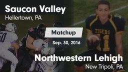 Matchup: Saucon Valley High vs. Northwestern Lehigh  2016