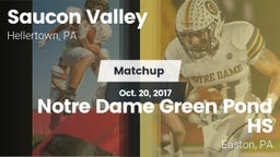 Matchup: Saucon Valley High vs. Notre Dame Green Pond HS 2017