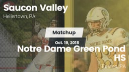 Matchup: Saucon Valley High vs. Notre Dame Green Pond HS 2018