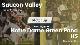 Matchup: Saucon Valley High vs. Notre Dame Green Pond HS 2019