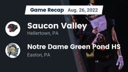 Recap: Saucon Valley  vs. Notre Dame Green Pond HS 2022