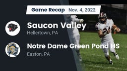 Recap: Saucon Valley  vs. Notre Dame Green Pond HS 2022