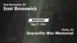 Matchup: East Brunswick vs. Sayreville War Memorial  2016