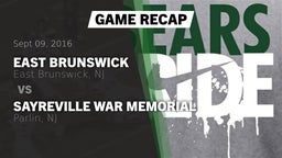 Recap: East Brunswick  vs. Sayreville War Memorial  2016