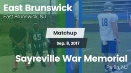 Matchup: East Brunswick vs. Sayreville War Memorial  2017