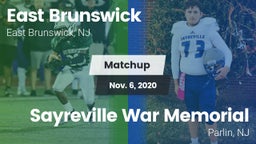 Matchup: East Brunswick vs. Sayreville War Memorial  2020