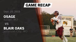 Recap: Osage  vs. Blair Oaks  2015