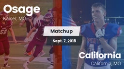Matchup: Osage  vs. California  2018