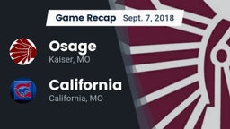 Recap: Osage  vs. California  2018