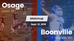 Matchup: Osage  vs. Boonville  2018