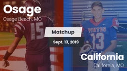 Matchup: Osage  vs. California  2019