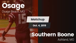 Matchup: Osage  vs. Southern Boone  2019