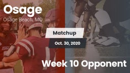 Matchup: Osage  vs. Week 10 Opponent 2020
