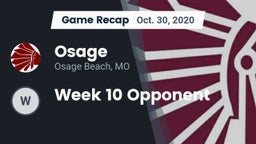 Recap: Osage  vs. Week 10 Opponent 2020