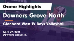Downers Grove North vs Glenbard West JV Boys Volleyball Game Highlights - April 29, 2021