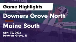 Downers Grove North vs Maine South  Game Highlights - April 30, 2022