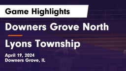 Downers Grove North  vs Lyons Township  Game Highlights - April 19, 2024