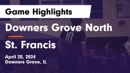 Downers Grove North  vs St. Francis  Game Highlights - April 20, 2024