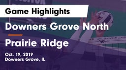 Downers Grove North vs Prairie Ridge  Game Highlights - Oct. 19, 2019