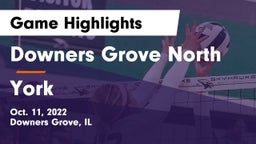 Downers Grove North  vs York  Game Highlights - Oct. 11, 2022