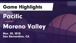 Pacific  vs Moreno Valley  Game Highlights - Nov. 30, 2018