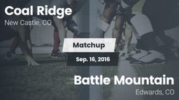 Matchup: Coal Ridge vs. Battle Mountain  2016