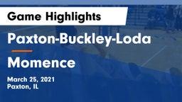 Paxton-Buckley-Loda  vs Momence Game Highlights - March 25, 2021