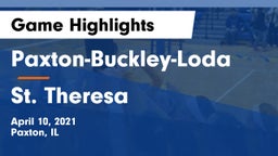 Paxton-Buckley-Loda  vs St. Theresa Game Highlights - April 10, 2021
