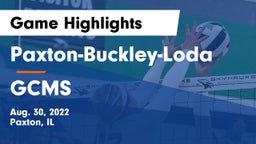 Paxton-Buckley-Loda  vs GCMS Game Highlights - Aug. 30, 2022