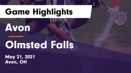 Avon  vs Olmsted Falls  Game Highlights - May 21, 2021