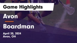 Avon  vs Boardman  Game Highlights - April 20, 2024