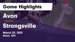 Avon  vs Strongsville  Game Highlights - March 29, 2022