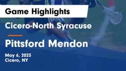 Cicero-North Syracuse  vs Pittsford Mendon Game Highlights - May 6, 2023