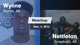 Matchup: Wynne  vs. Nettleton  2016