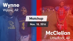 Matchup: Wynne  vs. McClellan  2016
