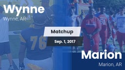Matchup: Wynne  vs. Marion  2017