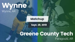 Matchup: Wynne  vs. Greene County Tech  2018