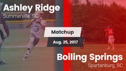 Matchup: Ashley Ridge High vs. Boiling Springs  2017