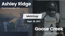 Matchup: Ashley Ridge High vs. Goose Creek  2017