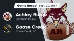 Recap: Ashley Ridge  vs. Goose Creek  2017