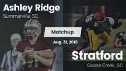 Matchup: Ashley Ridge High vs. Stratford  2018