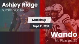 Matchup: Ashley Ridge High vs. Wando  2018